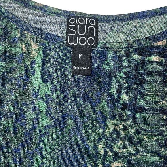 Clara Sun Woo Dolman Sleeve Batwing Tunic Top Oversized Boxy Casual Sz M Medium - Picture 4 of 8